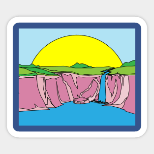 Nature Waterfall Adventure Wilderness Sticker